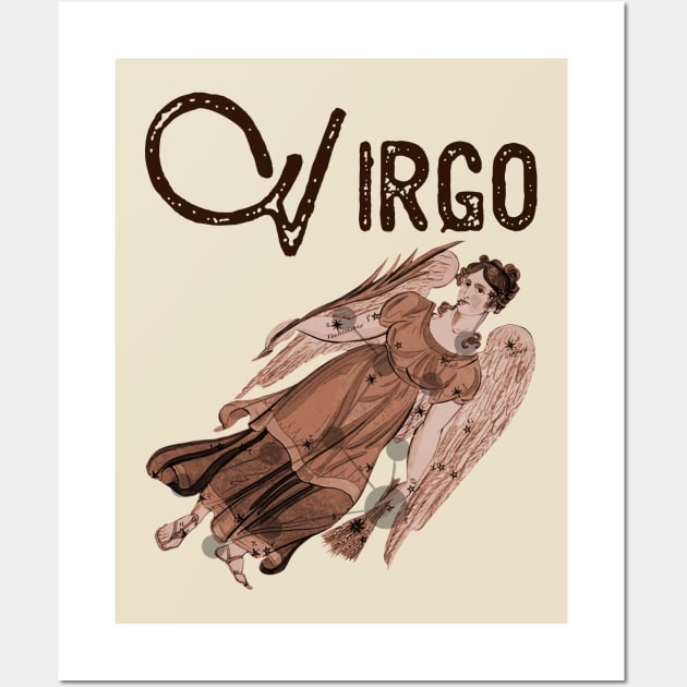 Virgo ))(( Astrological Sign Zodiac Constellation Design Wall Art by darklordpug